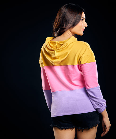 Long Sleeve Three Panel Hoodie