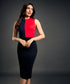 Mixed Tones Paneled Bodycon Sleeveless Dress