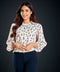 Long Sleeve Chiffon Printed Top