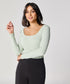 Long Sleeve Baby Green Rib Top