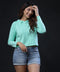 Mint Long Sleeve Hoodie Tshirt