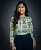 Scoop Neck Long Sleeve Printed Top