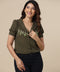 Embroidered Shirt Green Top