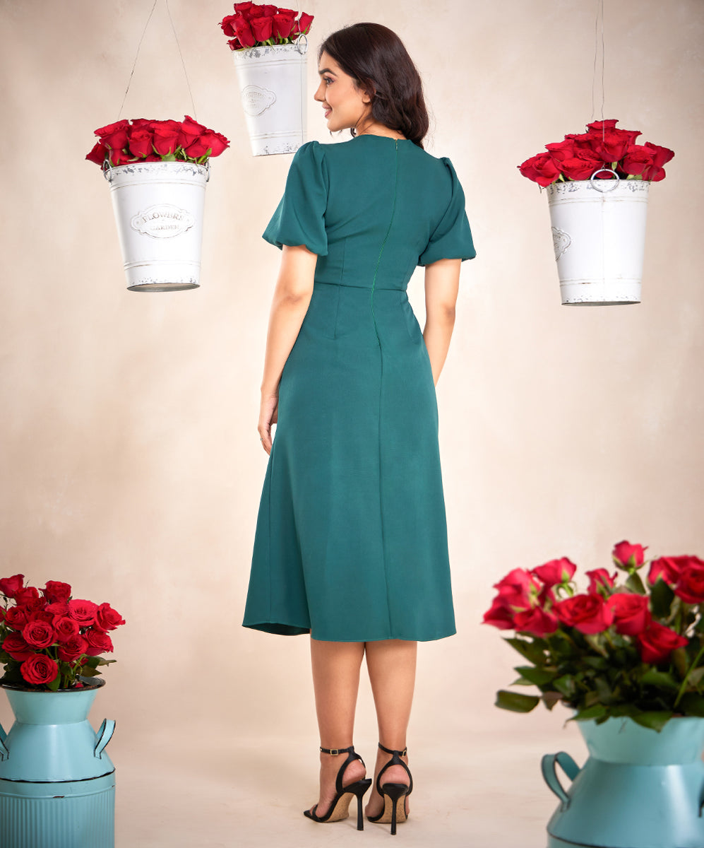 Sunset Midi Green Shift Dress – Zigzag