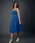 Sweetheart Wide Strap Denim Dress