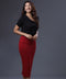 Bodycon Midi Ponte Red Skirt