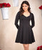 Waistless Long Sleeve Ponte Dress