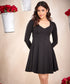 Waistless Long Sleeve Ponte Dress