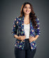 Floral Printed Blue Blazer