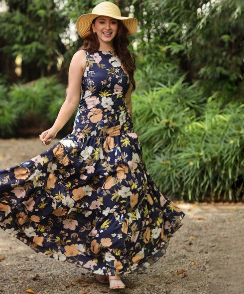 Sleeveless Tiered And Gathered Maxi