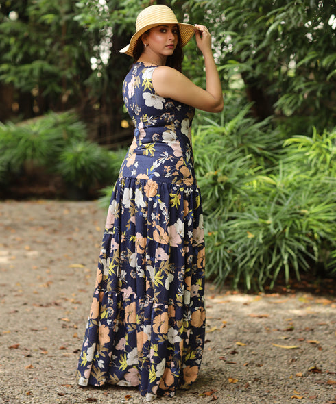 Sleeveless Tiered And Gathered Maxi