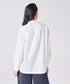 Mandarin Collar Cotton Oversized Shirt- Offwhite