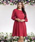 Candice Two Way Babydoll Maroon Dress