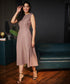 Ankle Length Linen Shift Dress