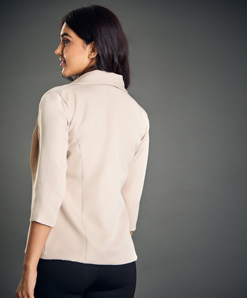 Cream Work Office Blazer