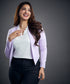 Cropped Lavender Work Wear Blazer