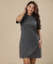Casual Short Sleeve Grey Tee Dress