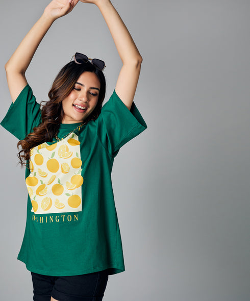 Oversize Green Fruit Tshirt