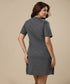 Casual Short Sleeve Grey Tee Dress