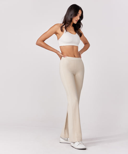 Ponte flared pant - Beige