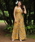 Extra-Large Flared Leg Printed Jumpsuit