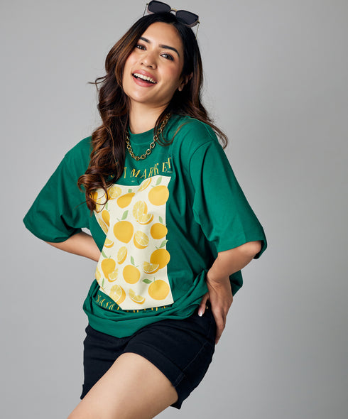 Oversize Green Fruit Tshirt