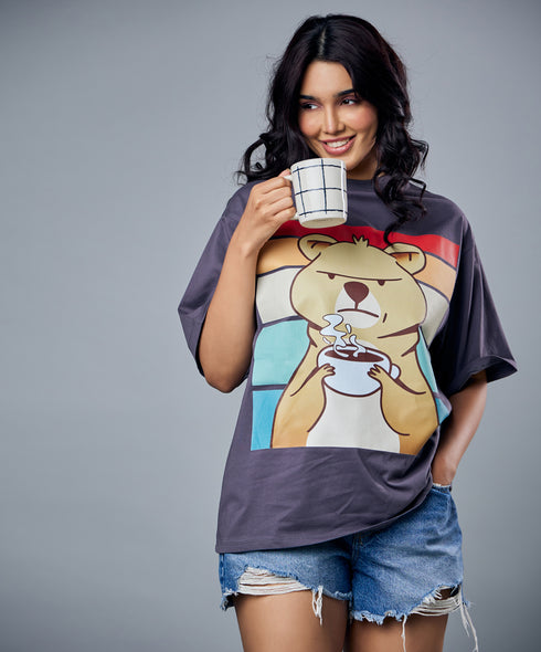 Angry Bear Printed Shirt