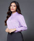 Work Wear Satin Shirt - Lavender