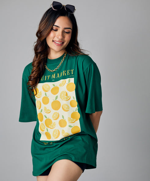 Oversize Green Fruit Tshirt
