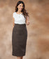 High Waisted Linen Shift Skirt