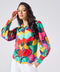 Multi Coloured Shirt With Puffed Sleeve