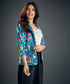 Blue Floral Work Wear Blazer