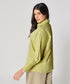 Cotton Oversized Shirt- Moss Green