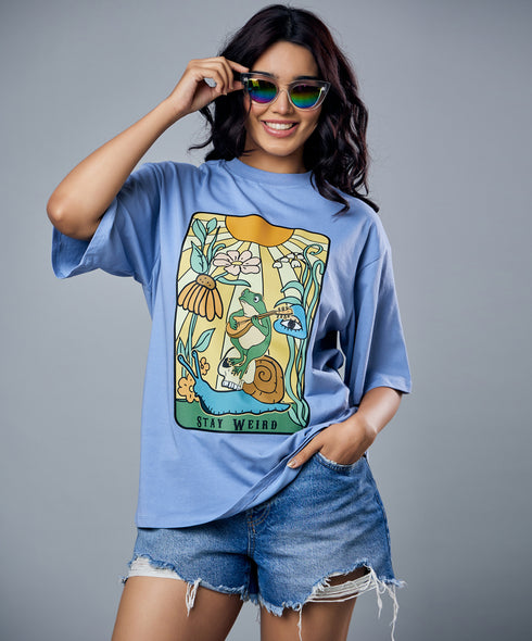 Frog With A Guitar Oversized Tshirt