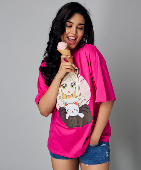 Oversize Hot Pink Tshirt