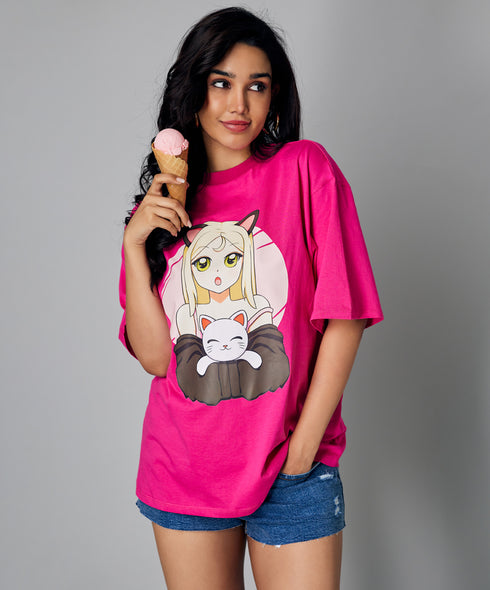 Oversize Hot Pink Tshirt