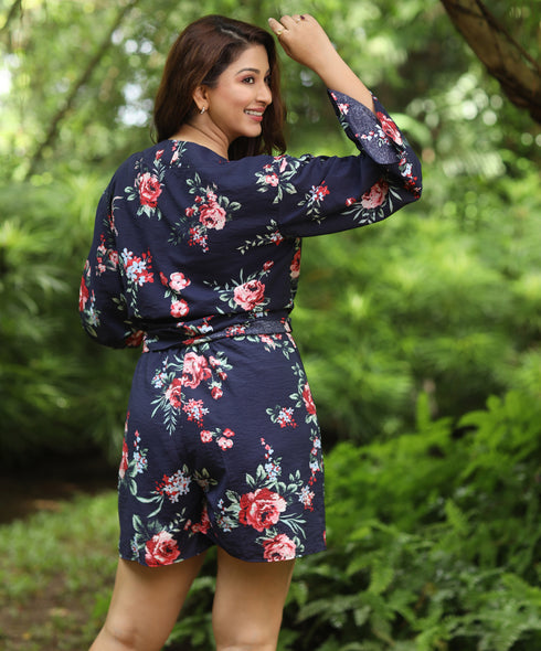 Cotton Printed Romper Top