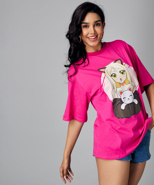 Oversize Hot Pink Tshirt