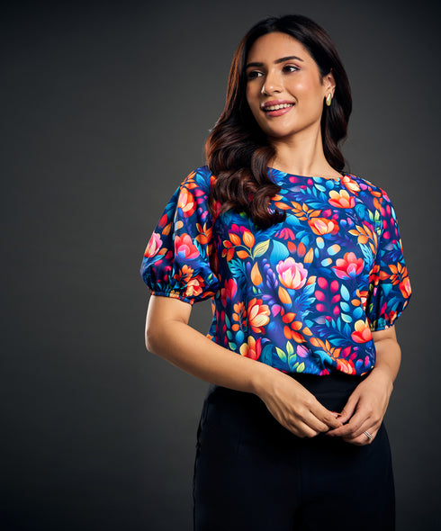 Short Sleeve Printed Top