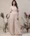 Stripe Printed Sleeve Flared Jump Suit