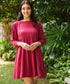 Candice Two Way Babydoll Maroon Dress