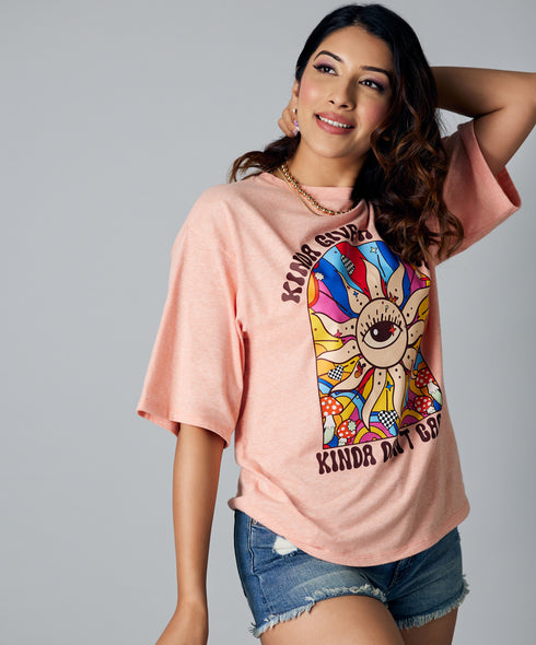 Oversize Orange Marl Tshirt