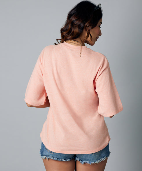 Oversize Orange Marl Tshirt