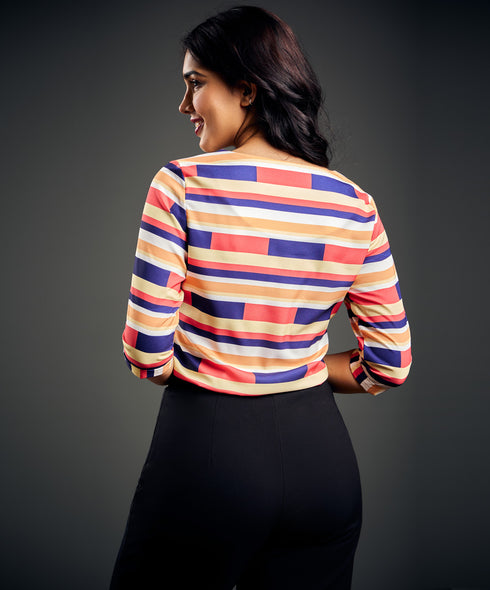 Stripe Printed Blouse