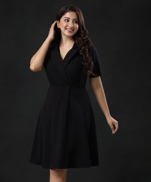 Formal Black Blazer Dress