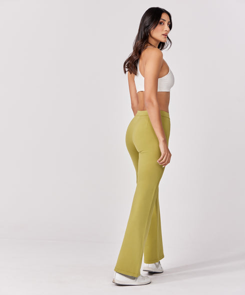 Ponte flared pant  - green