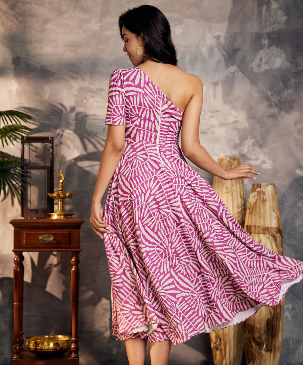 Purple Pulse Check Shirt Dress