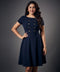 Shank Attached Navy Mini Dress