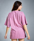 Oversize Purple Floral Print T-Shirt