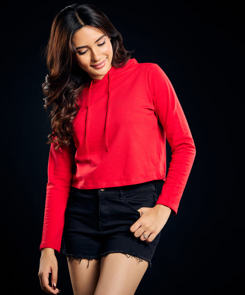 Long Sleeve Red Hoodie
